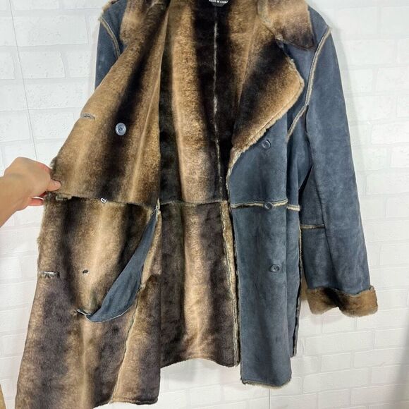 Marvin Richards Unisex Penny Lane Jacket Size XL Suede Leather Faux Fur - Picture 10 of 16